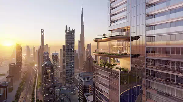 Dubai Skyline View from Apartment